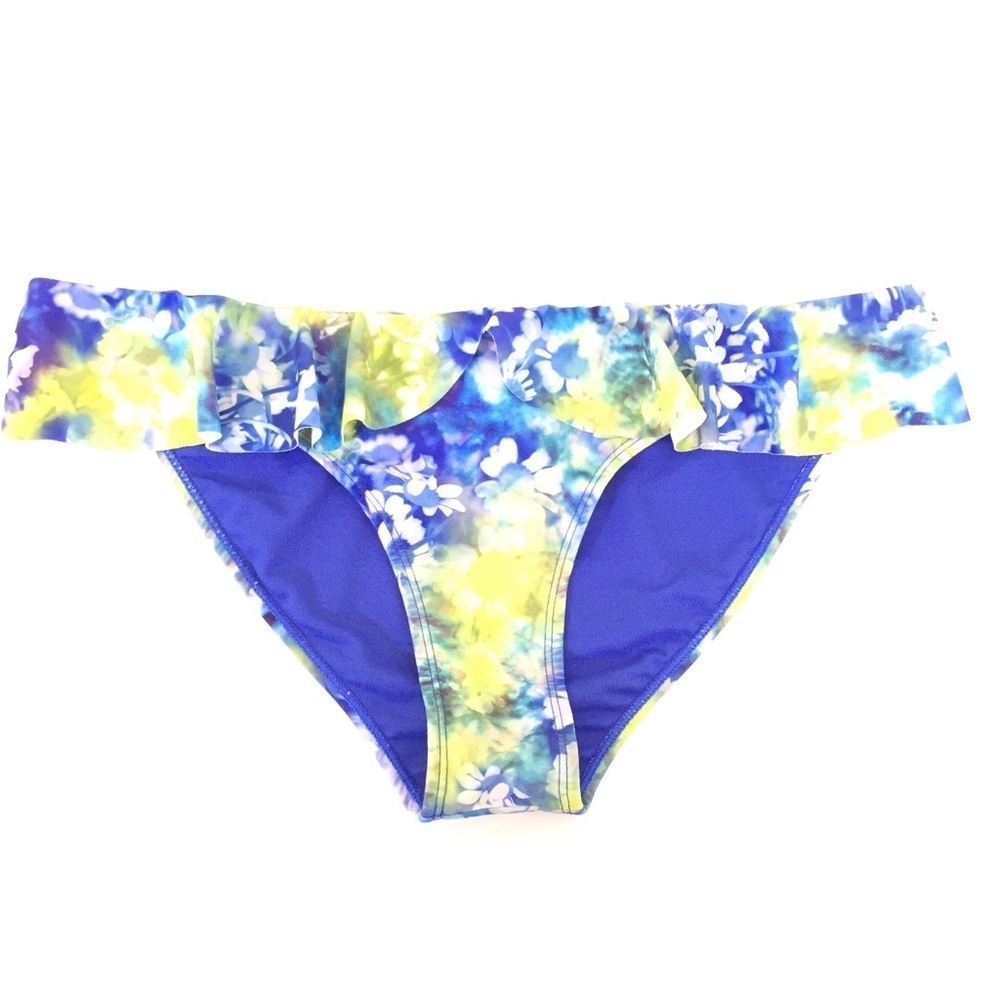 Bp Nordstrom Blue Daisy Ruffle Bikini Bottoms XL